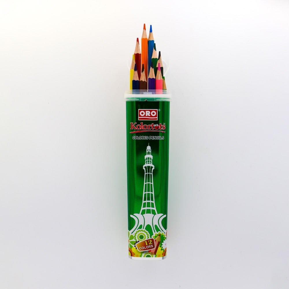 Colour Pencil Oro 12-Colours Full-Size (With Case)-min