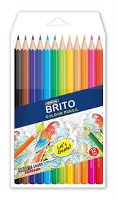 Colour Pencil Mercury Brighto 12-Colours Full-Size